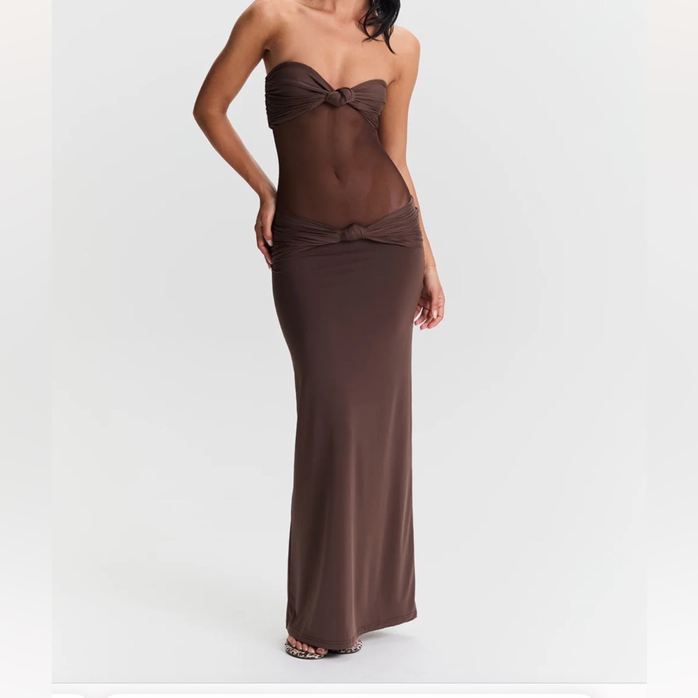 Elegant Brown Maxi Dress